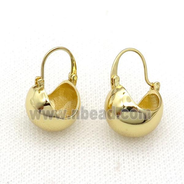 copper Hook Earring bag gold plated