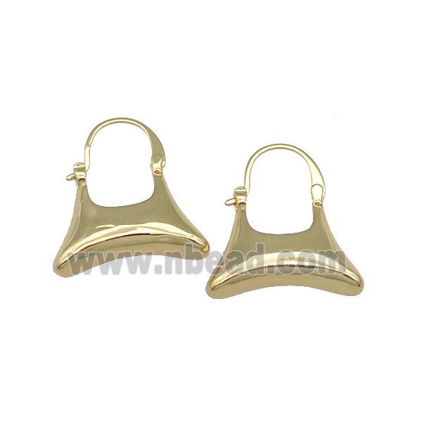 copper Hook Earring bag gold plated