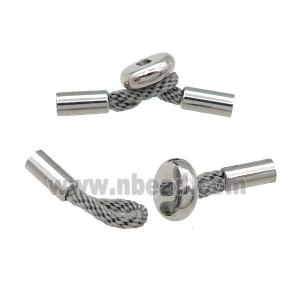 raw Stainless Steel CordEnd Clasp
