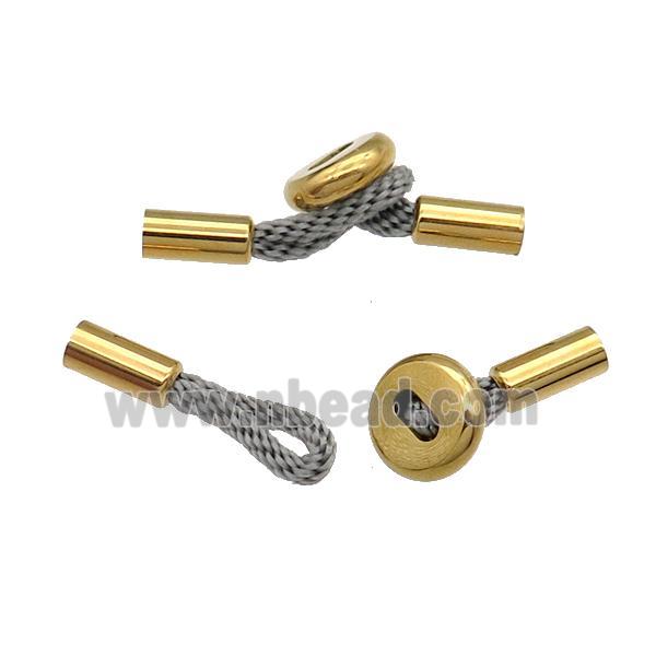Stainless Steel CordEnd Clasp gold plated