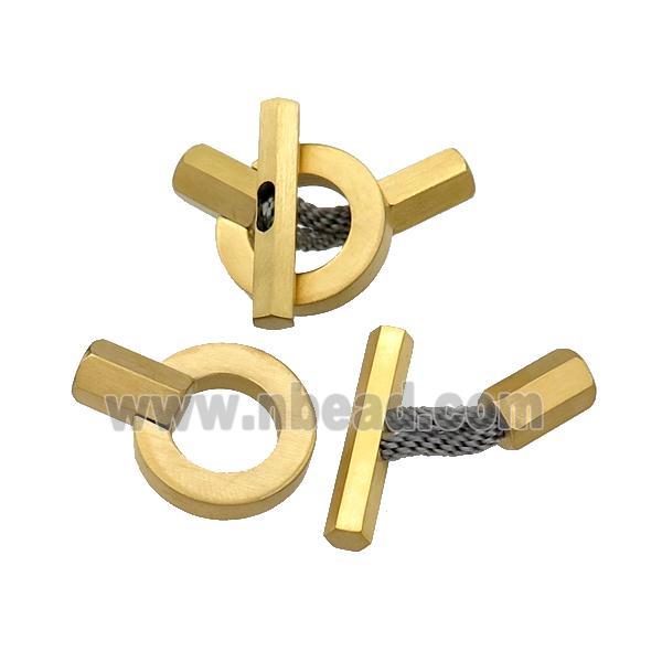 Stainless Steel CordEnd Clasp gold plated