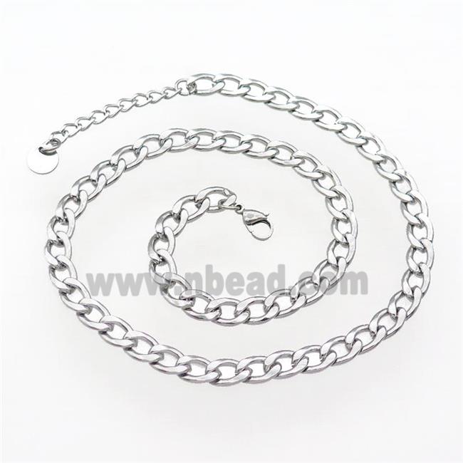 Stainless Steel Necklace Platinum Plated