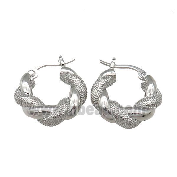 Copper Latchback Earring Platinum Plated