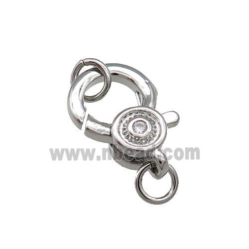Copper Lobster Clasp Platinum Plated