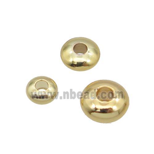 Copper Rondelle Spacer Beads 18K Gold Plated