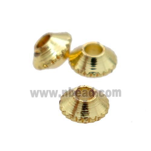 Copper Bicone Spacer Beads 18K Gold Plated