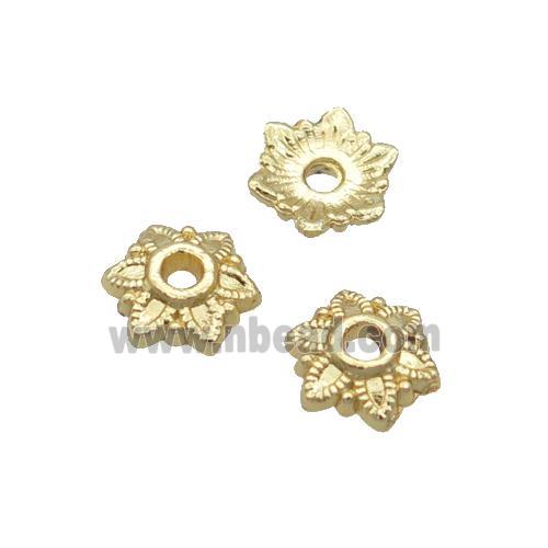 Alloy Bead Caps 18K Gold Plated