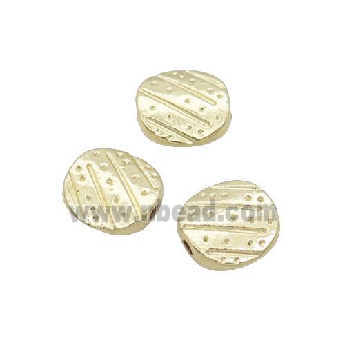 Alloy Circle Button Beads 18K Gold Plated