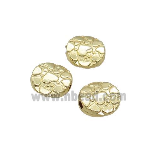 Alloy Circle Beads 18K Gold Plated