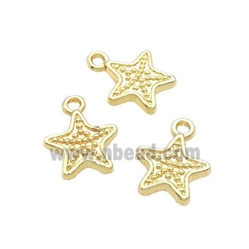 Alloy Starfish Pendant 18K Gold Plated