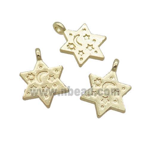 Alloy Star Pendant 18K Gold Plated