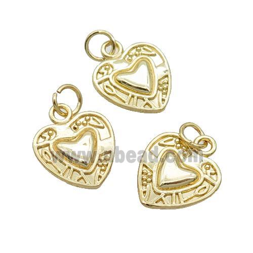 Alloy Heart Pendant 18K Gold Plated