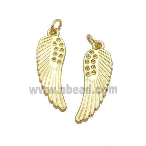 Alloy Angel Wing Pendant 18K Gold Plated