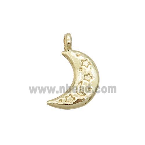 Alloy Moon Pendant 18K Gold Plated