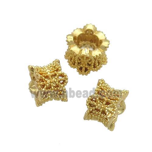 Copper Beads Tube Gold Plated