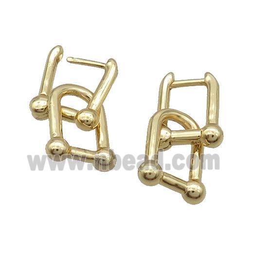 Copper Latchback Earring Gold Plated
