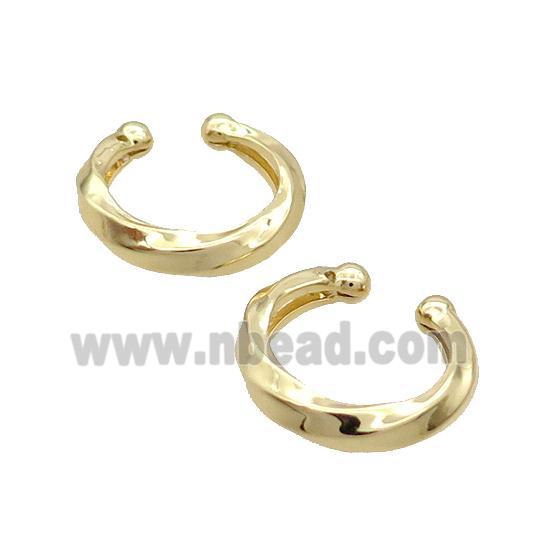 Copper Clip Earring Gold Plated