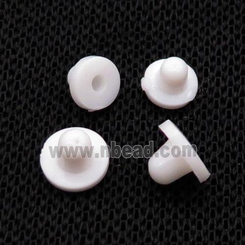 Silicon Earring Back Nut White