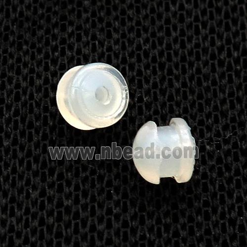 Silicon Earring Back White