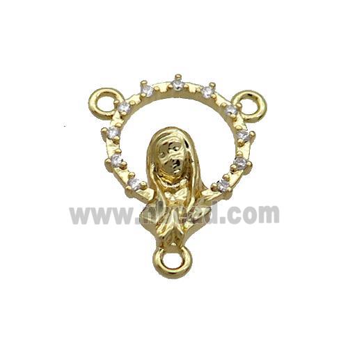 Copper Beauty Pendant Pave Zircon Gold Plated
