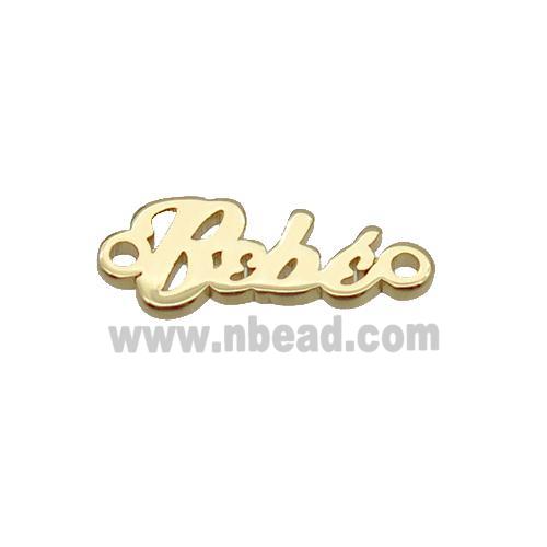 Copper Bebe Connector Letter Gold Plated