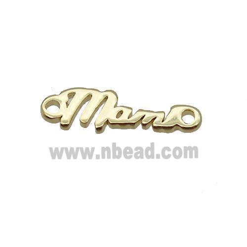 Copper Mami Connector Letter Gold Plated