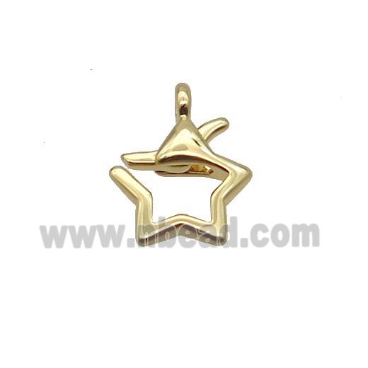 Copper Lobster Claps Star Gold Plated
