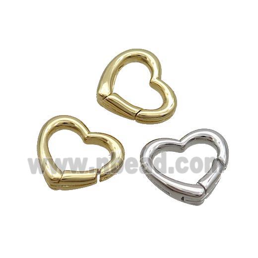 Copper Carabiner Clasp Heart Mixed