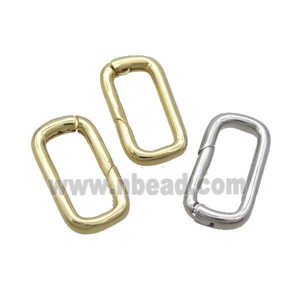 Copper Carabiner Clasp Rectangle Mixed