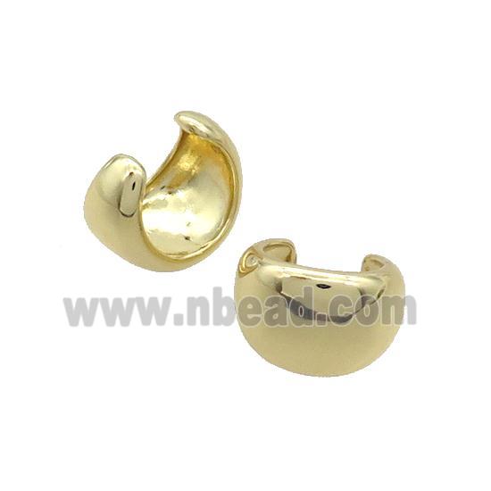 Copper Clip Earrings Gold Plated