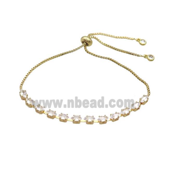 Copper Bracelet Pave Crystal Glass Adjustable Gold Plated