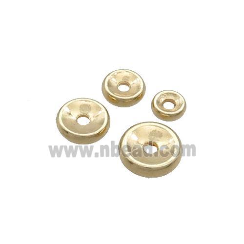 Copper Spacer Beads Heishi Lt.gold Plated