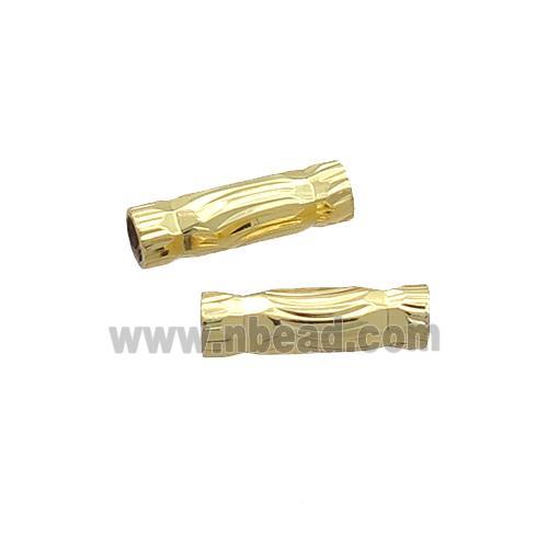 Copper Tube Beads Gold Plated