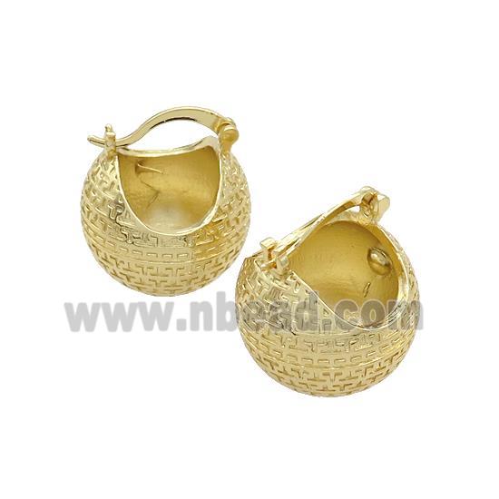 Copper Latchback Earrings Gold Plated