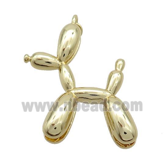 Copper Dog Charms Pendant Gold Plated