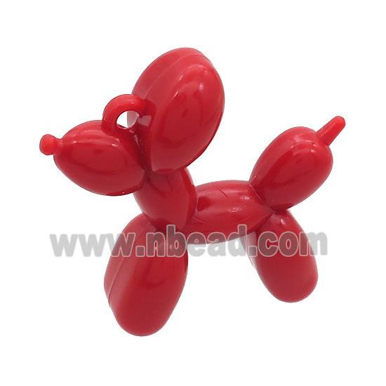 Red Resin Dog Pendant