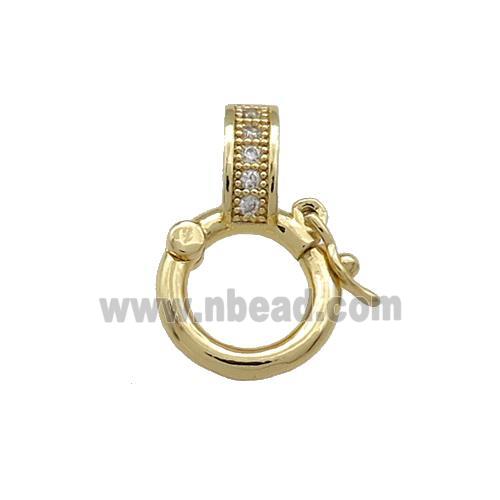Copper Bails Pave Zircon Gold Plated