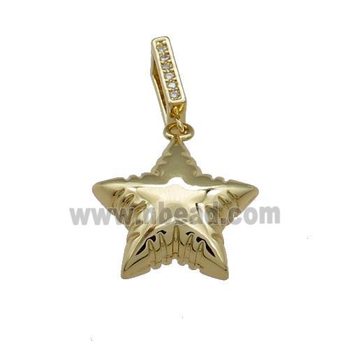 Copper Star Pendant Gold Plated