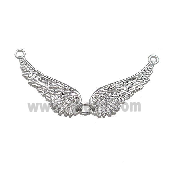 Copper Angel Wings 2loops Platinum Plated