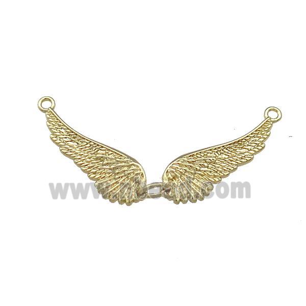 Copper Angel Wings 2loops Gold Plated