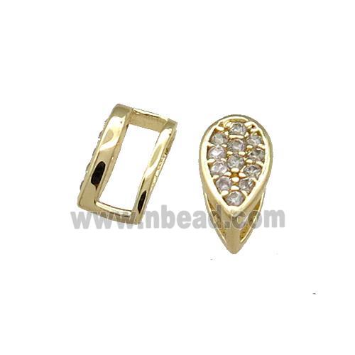 Copper Bail Pave Zircon Gold Plated