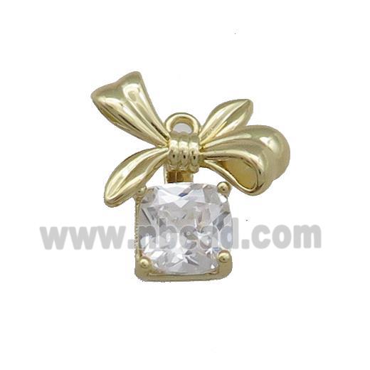 Christmas Gift Charms Gold Pendant Pave Zircon Gold Plated