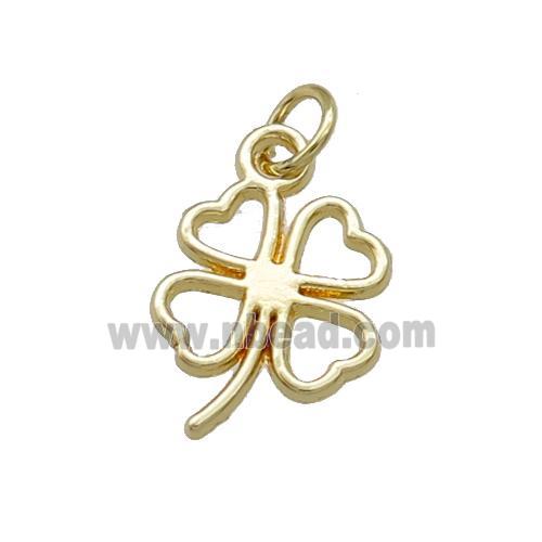 Copper Clover Pendant 18K Gold Plated