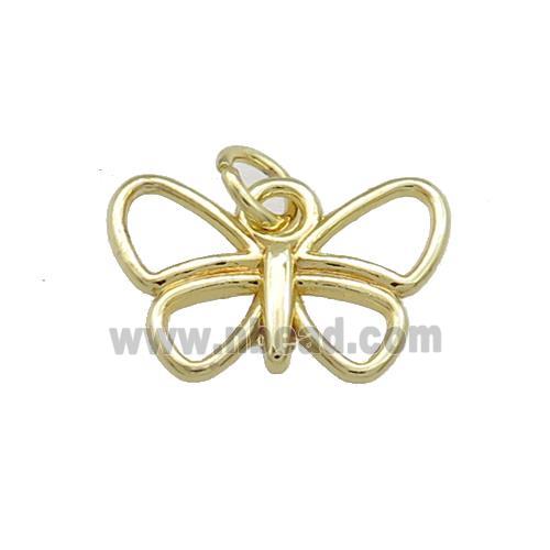 Copper Butterfly Pendant 18K Gold Plated