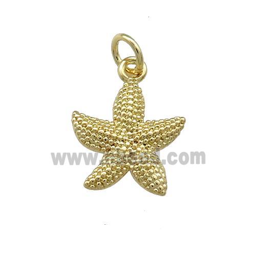 Copper Starfish Pendant Gold Plated