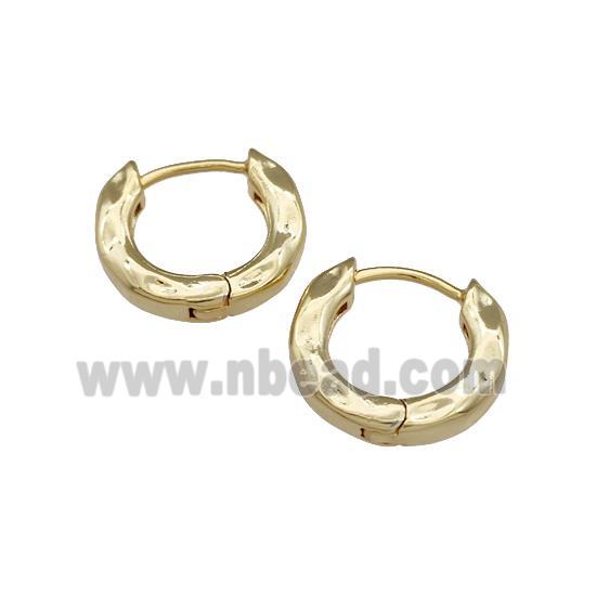 Copper Hoop Earrings Gold Plated