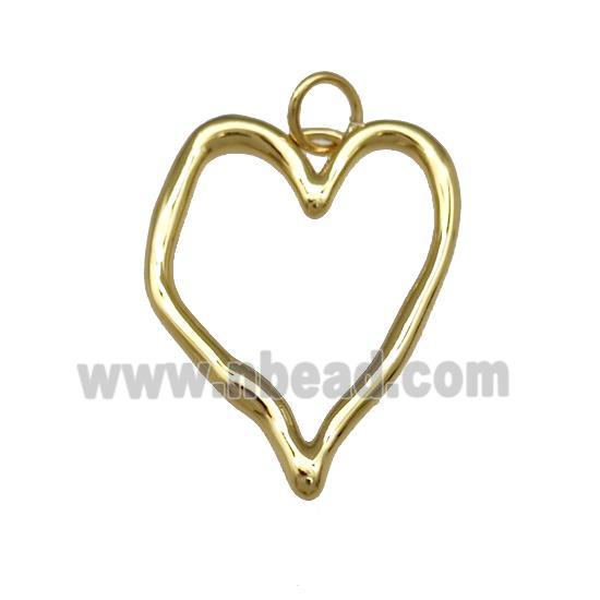 Copper Heart Pendant Gold Plated