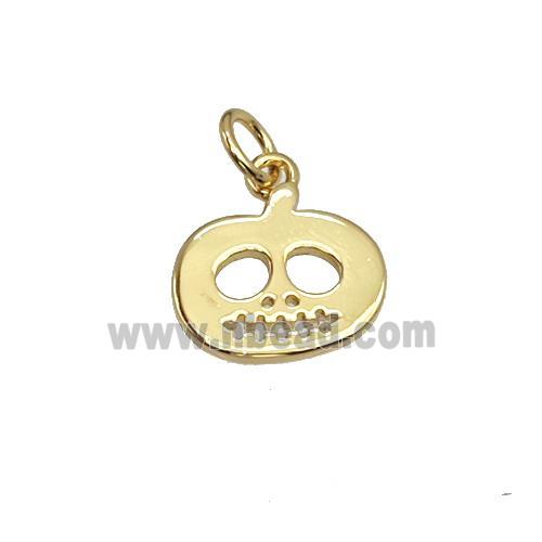 Halloween Ghost Charms Copper Pendant Gold Plated