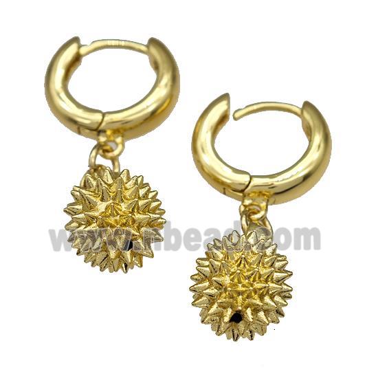 Copper Hoop Earrings Durian Gold Plated