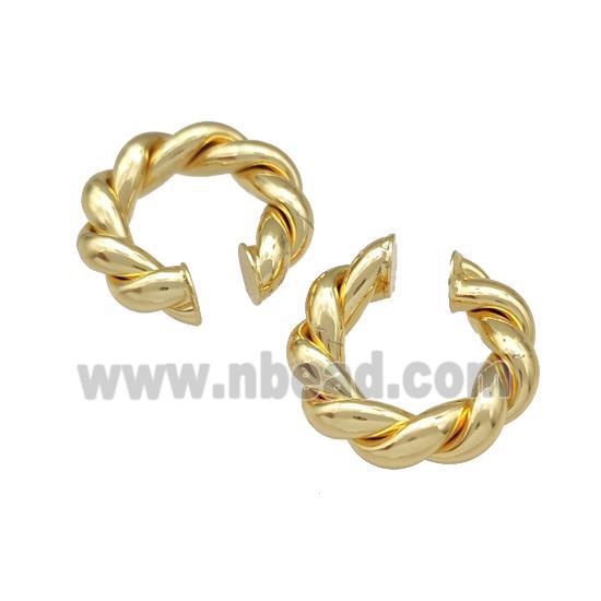 Copper Clip Earrings Gold Plated